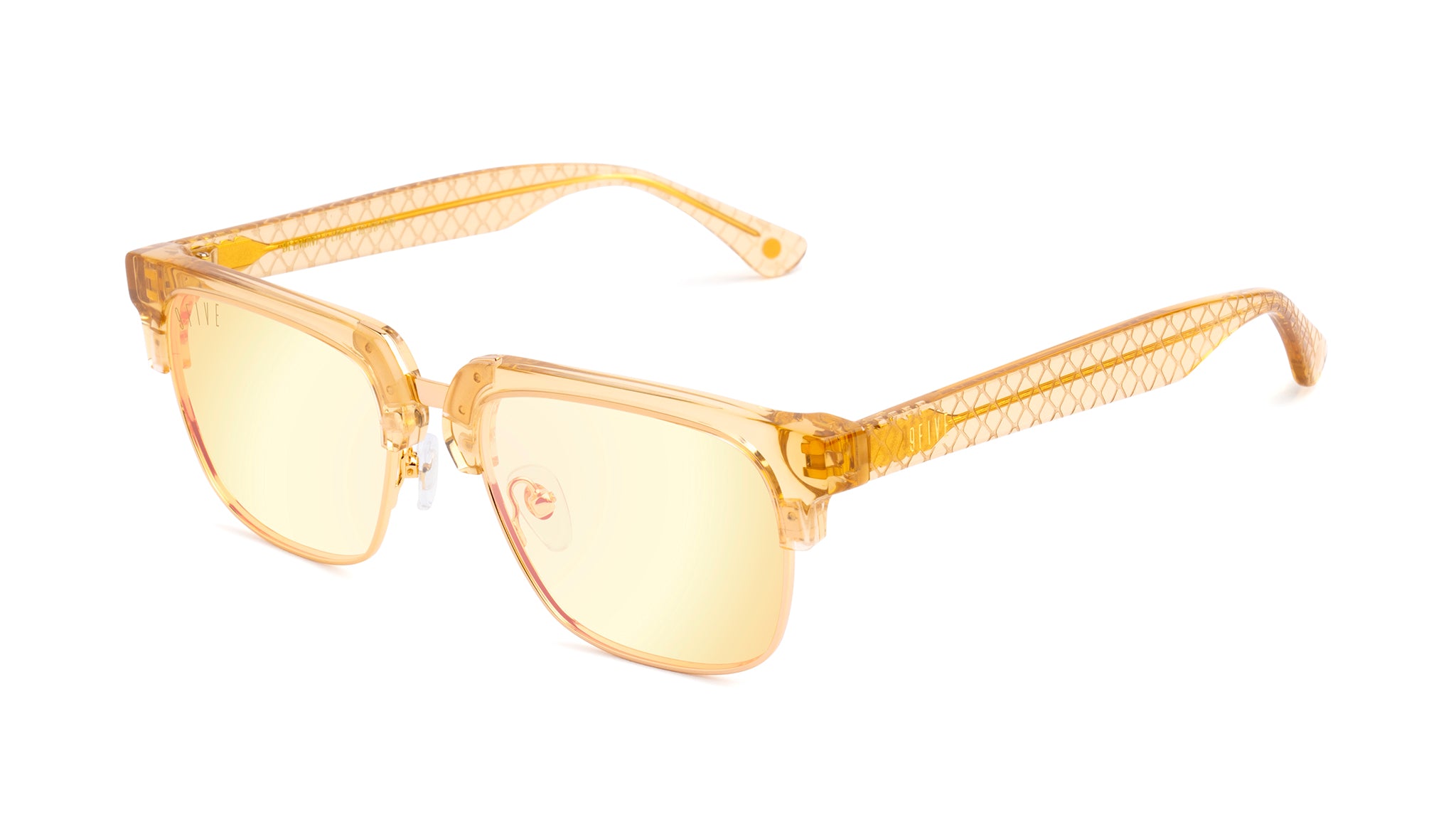 9FIVE Belmont Gold Scale - Reflective Gold Sunglasses