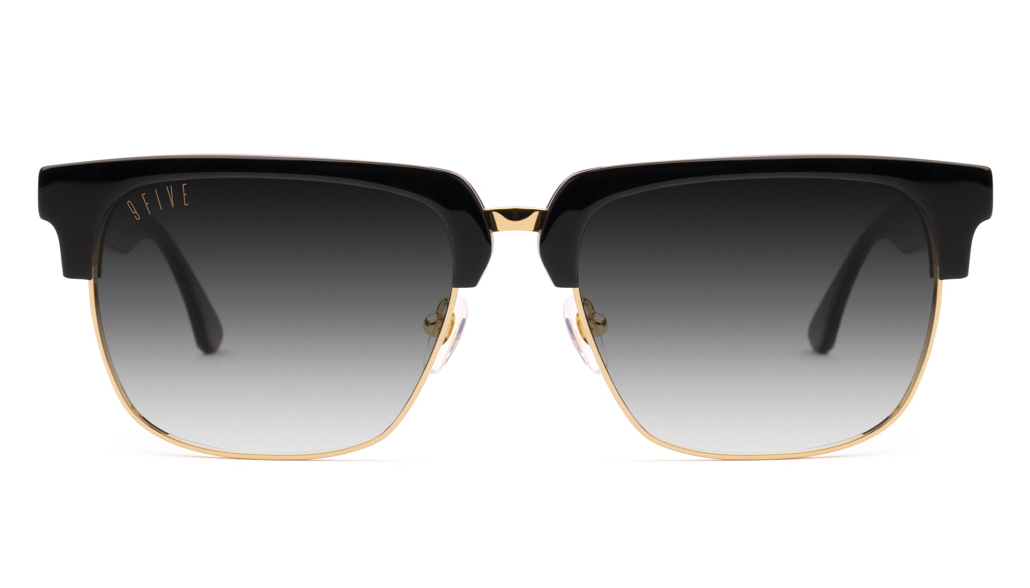 9FIVE Belmont XL Gold Marble & 24K Gold - Gradient Sunglasses