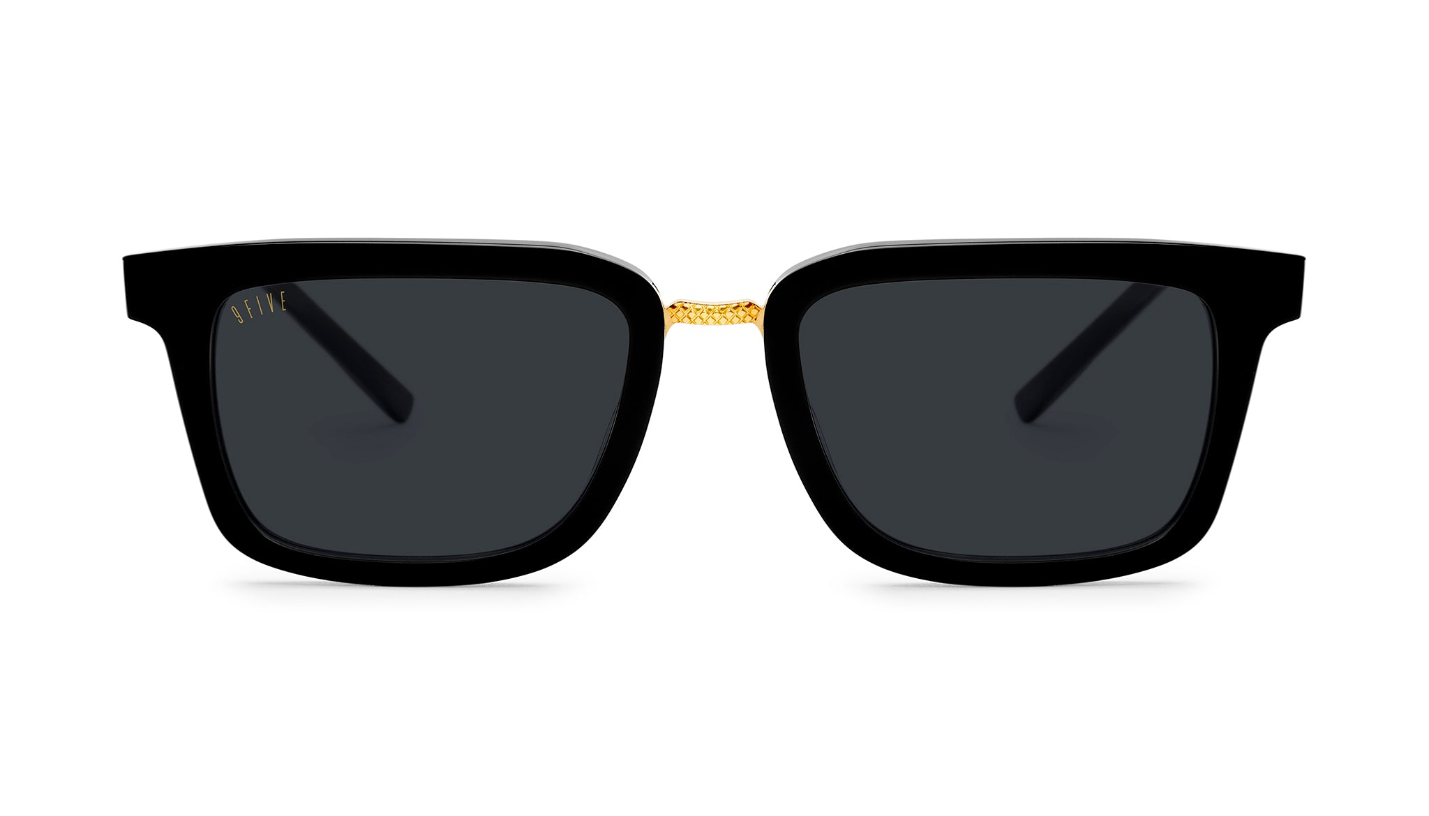 9FIVE Bishop Black & 24K Gold Sunglasses Rx