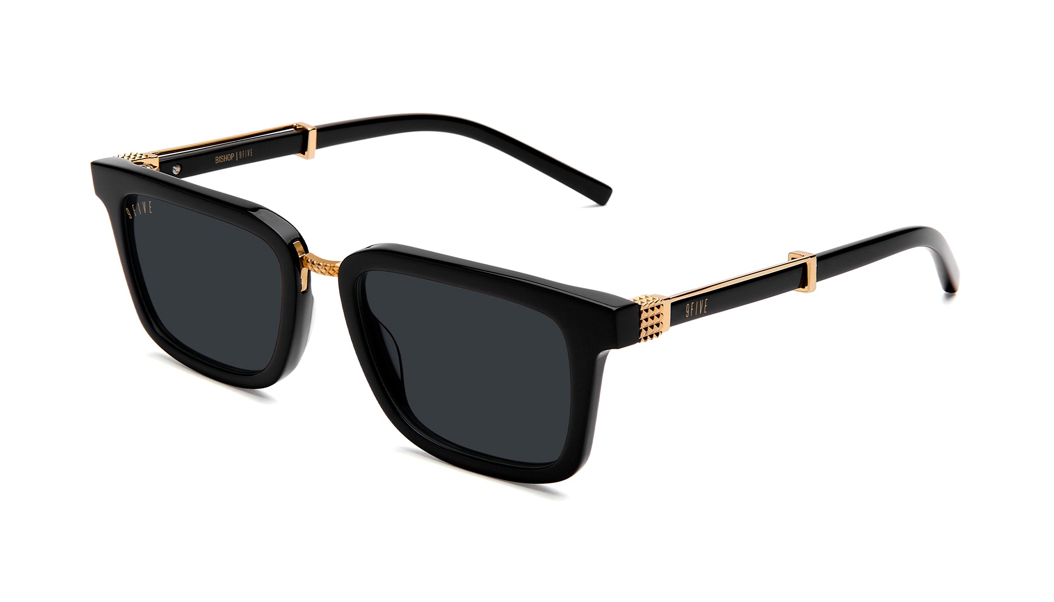 9FIVE Bishop Black & 24K Gold Sunglasses