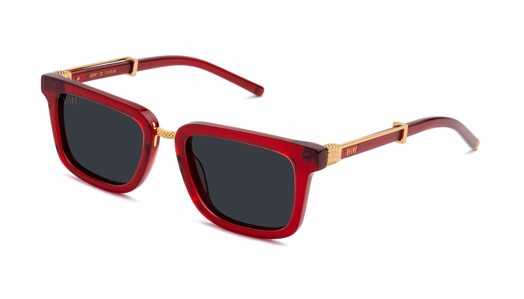 9FIVE Bishop Ruby & 24K Gold Sunglasses