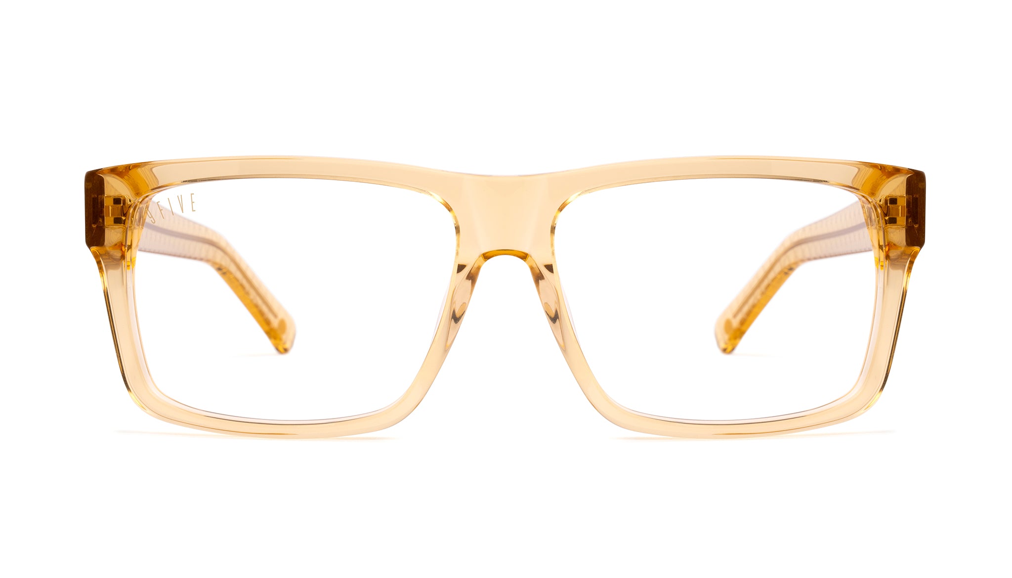 9FIVE Caps Gold Scale Clear Lens Glasses