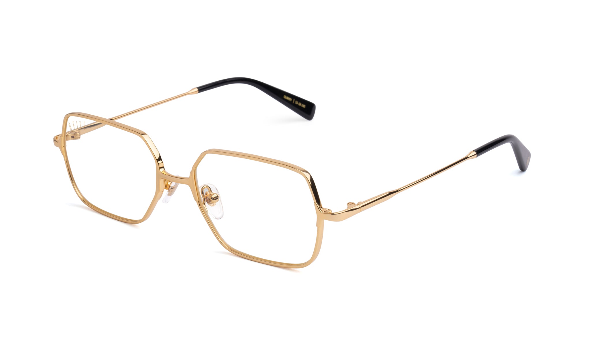 9FIVE Clarity 24K Gold Clear Lens Glasses