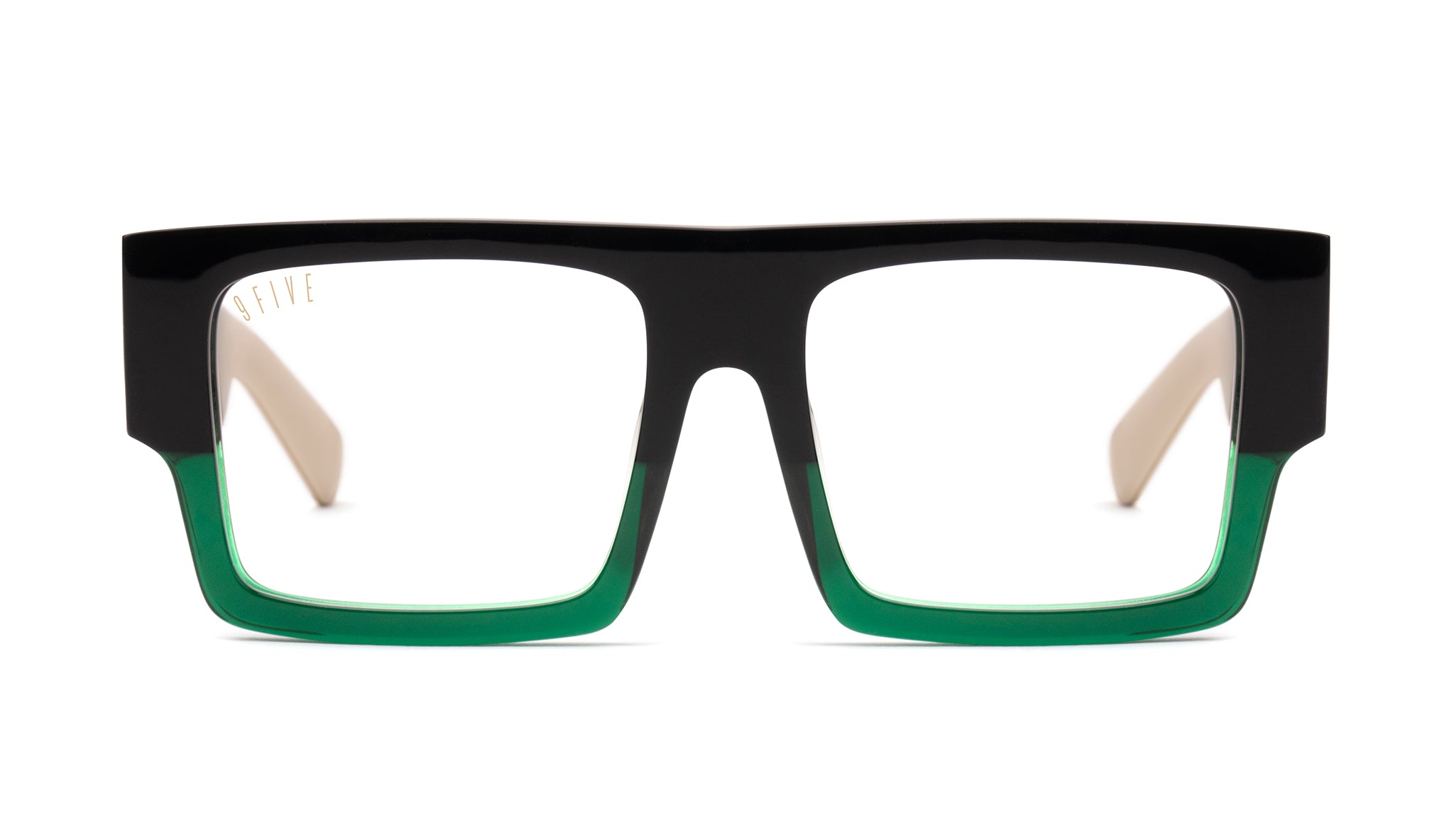 9FIVE Diego Tundra Green Clear Lens Glasses