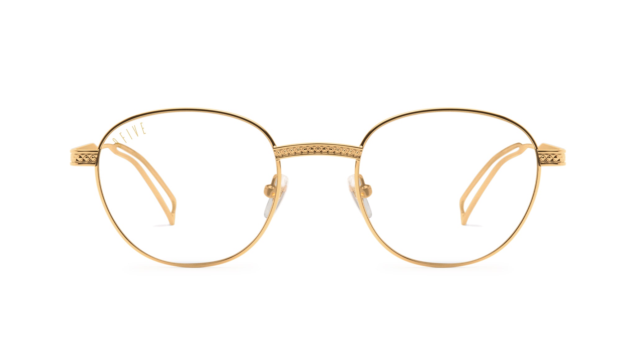 9FIVE Dime 24K Gold Clear Lens Glasses