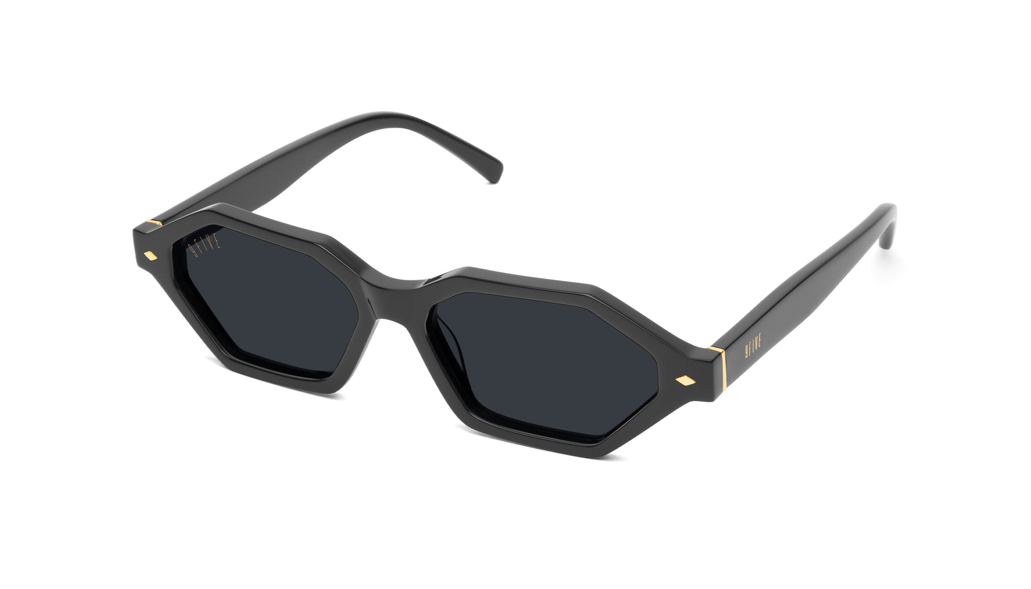 9FIVE Docks Black & 24K Gold Sunglasses