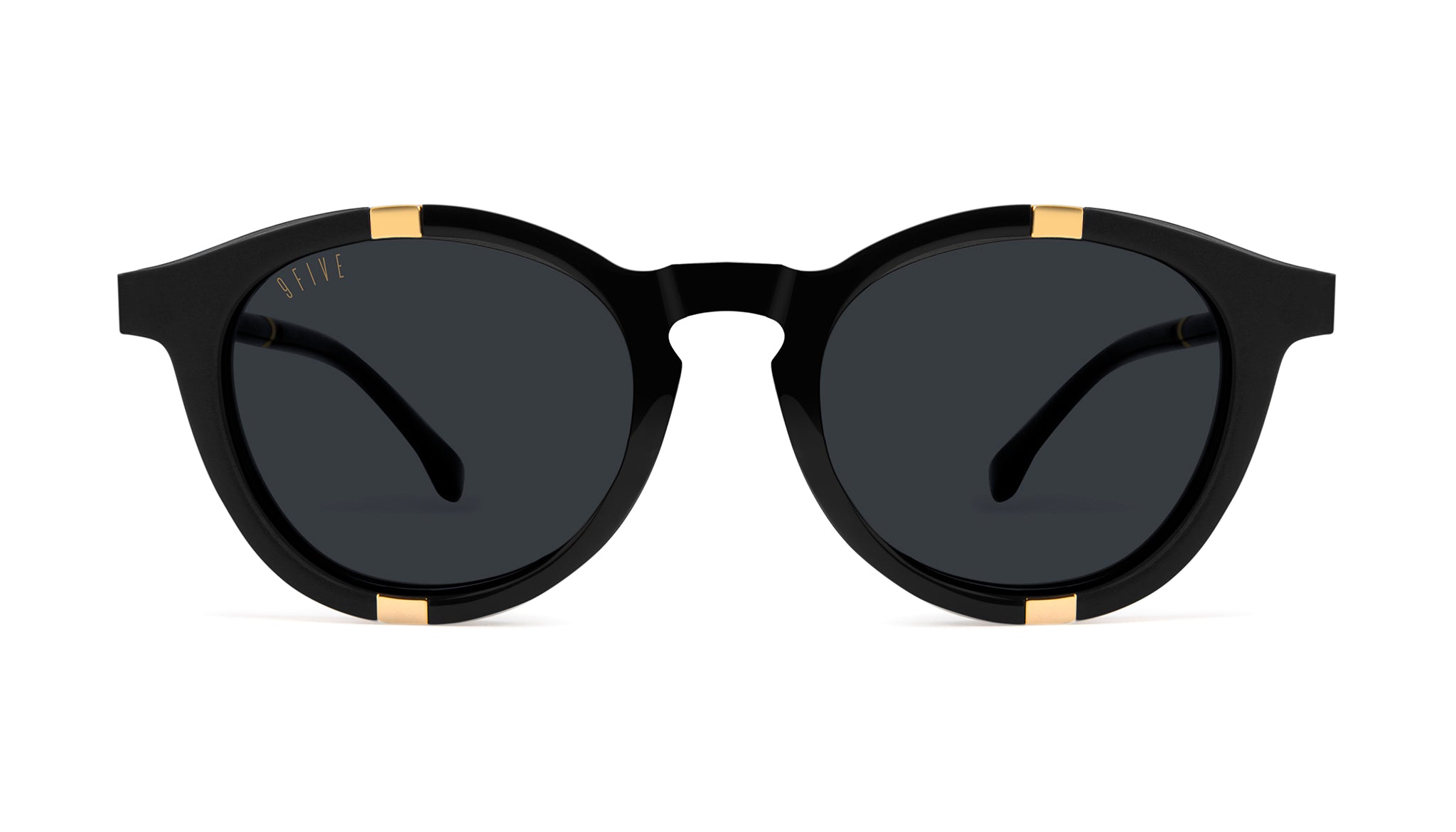 9FIVE Groove Black & 24K Gold Sunglasses