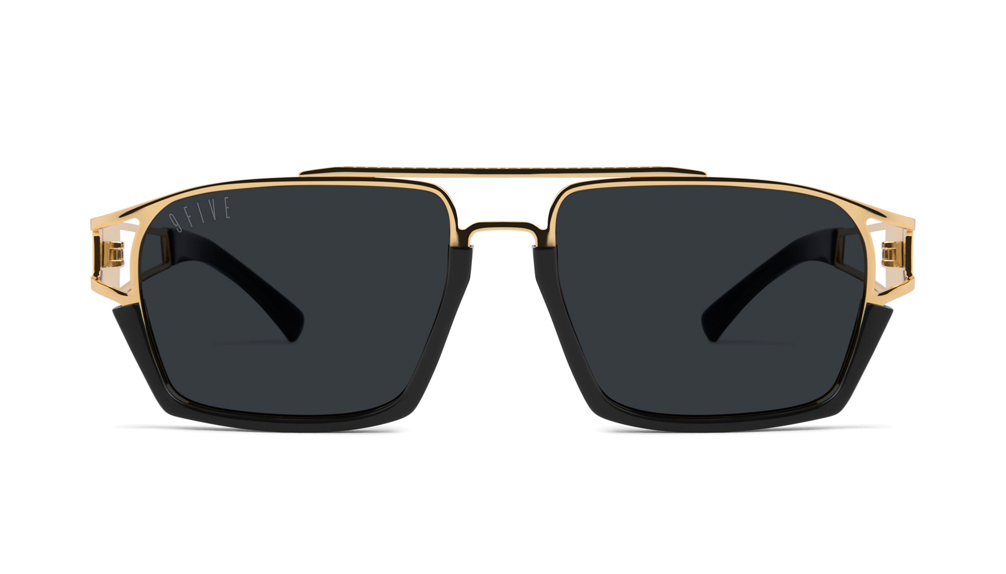 9FIVE Kingpin Black & 24K Gold Sunglasses Rx