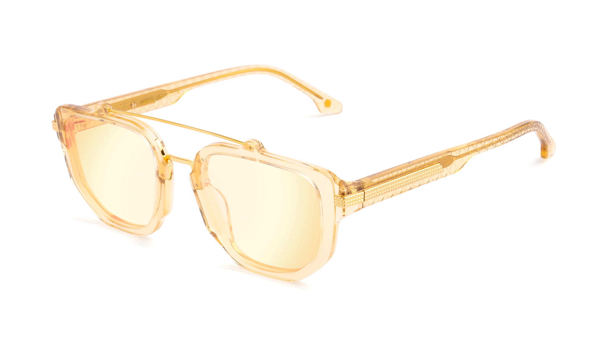 9FIVE Lawrence Gold Scale - Reflective Gold Sunglasses