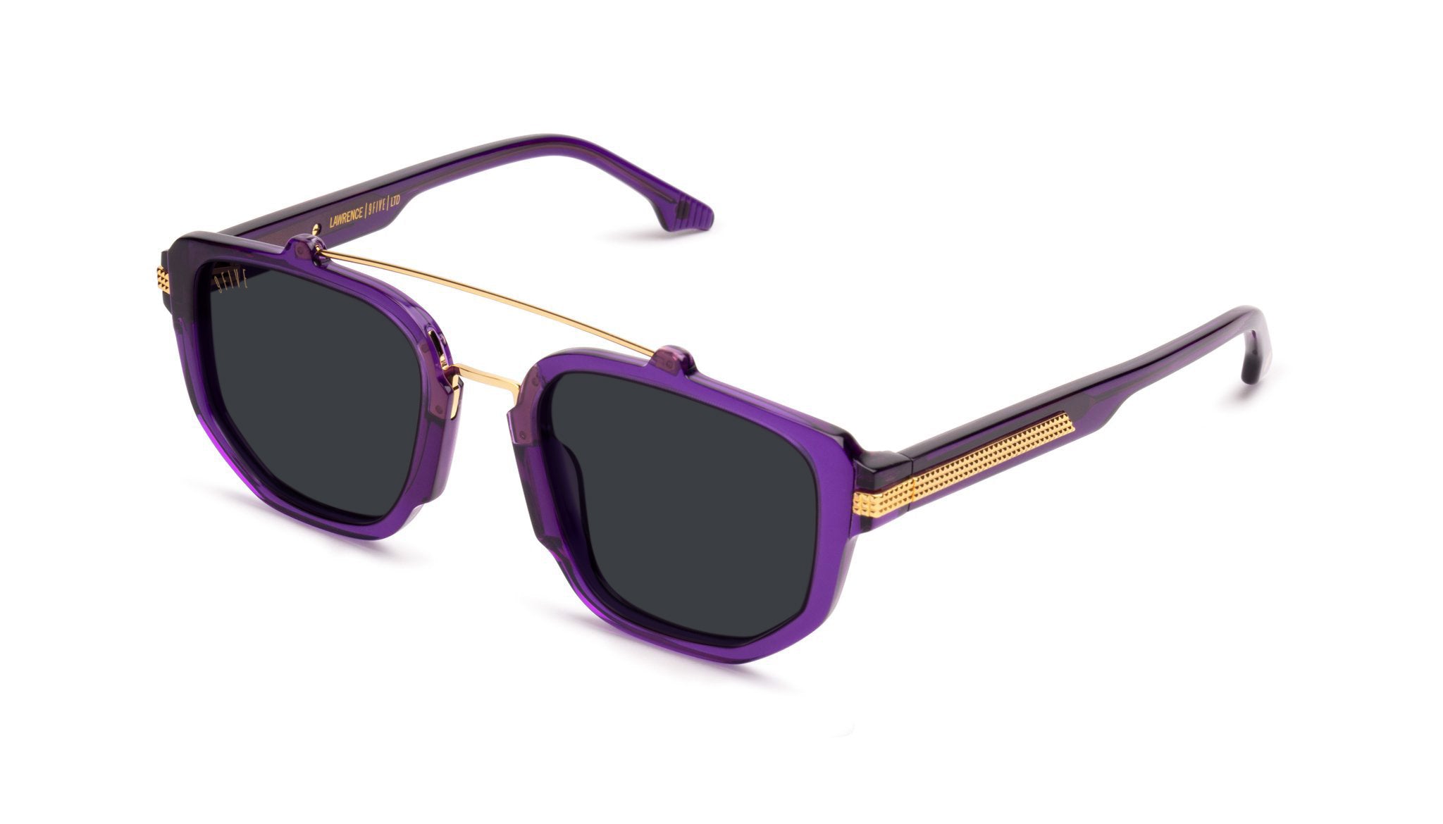 9FIVE Lawrence Showtime Purple & 24K Gold Sunglasses Rx