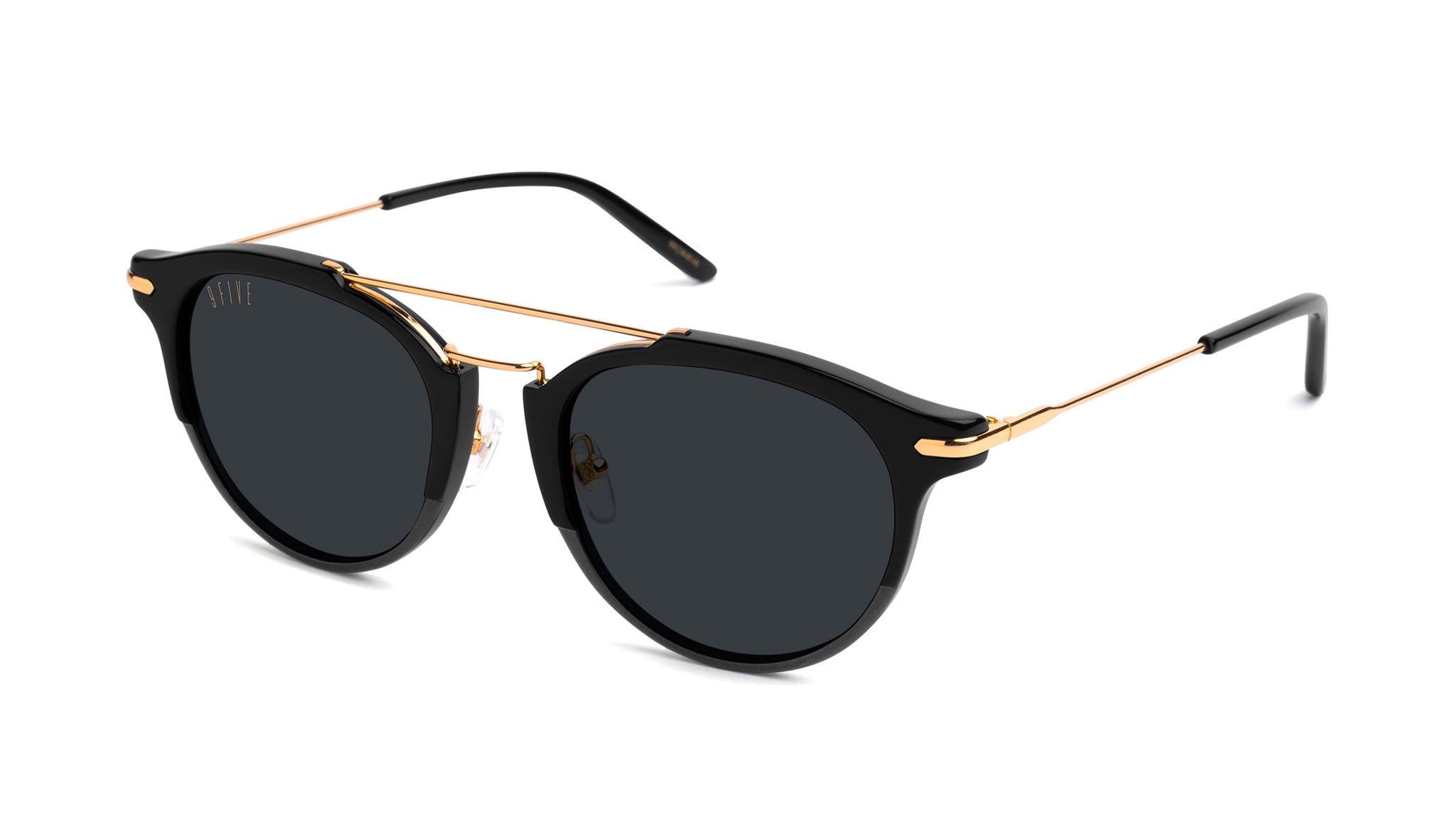 9FIVE Leo Black & 24K Gold Sunglasses