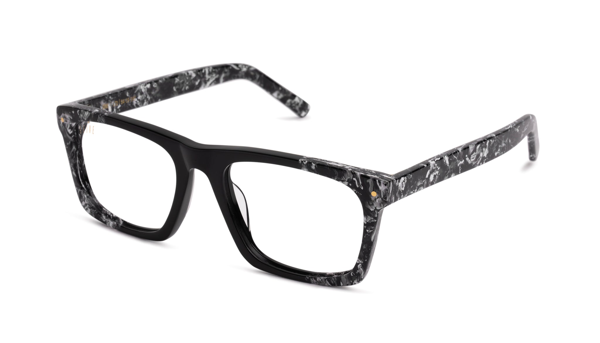 9FIVE One Black & White Onyx Clear Lens Glasses