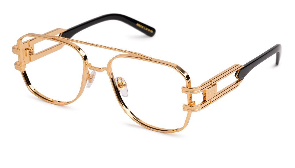 9FIVE Locks Ruby & 24K Gold Clear Lens Glasses Rx – 9FIVE Eyewear
