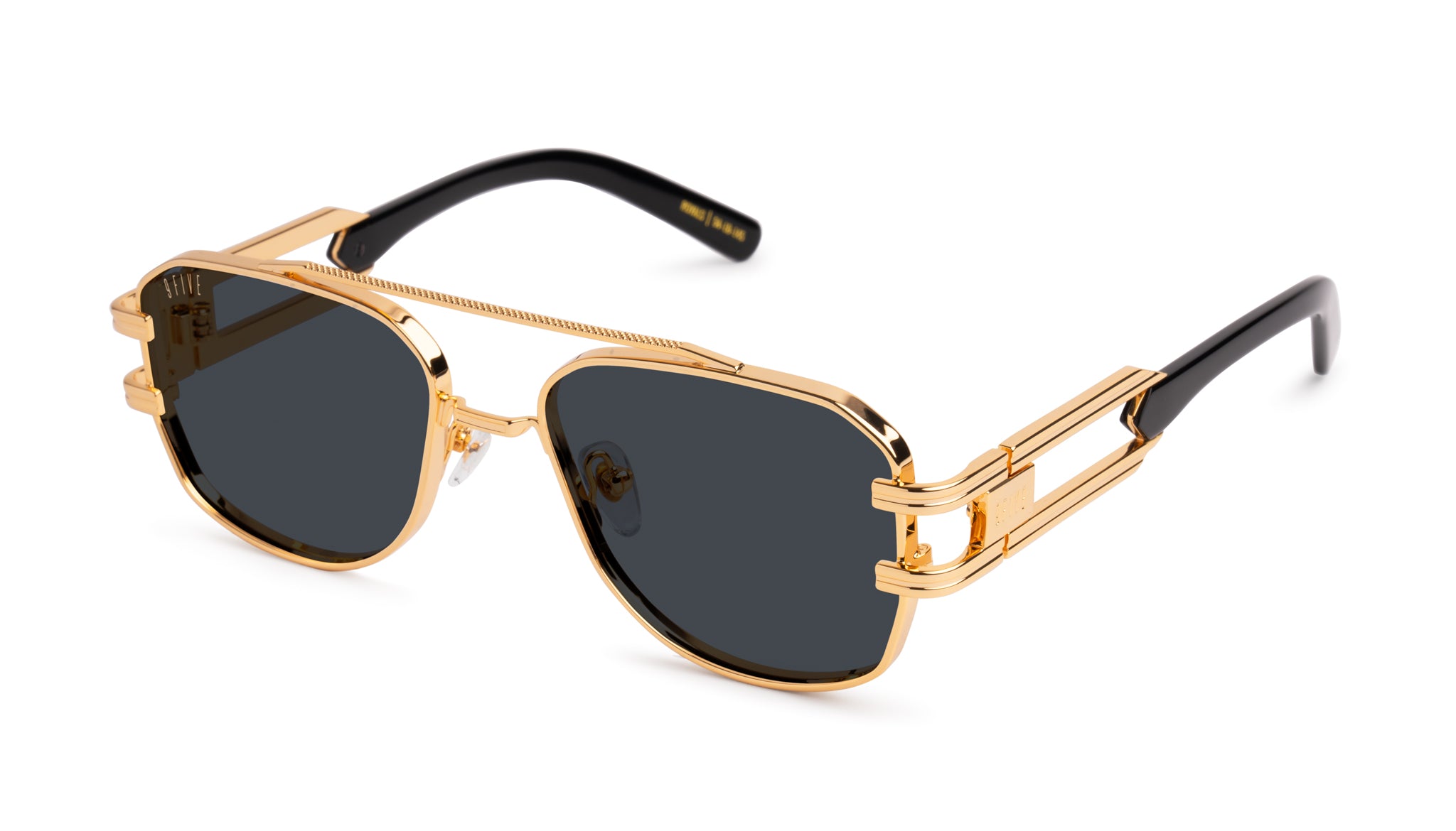 9FIVE Royals Black & 24K Gold Sunglasses