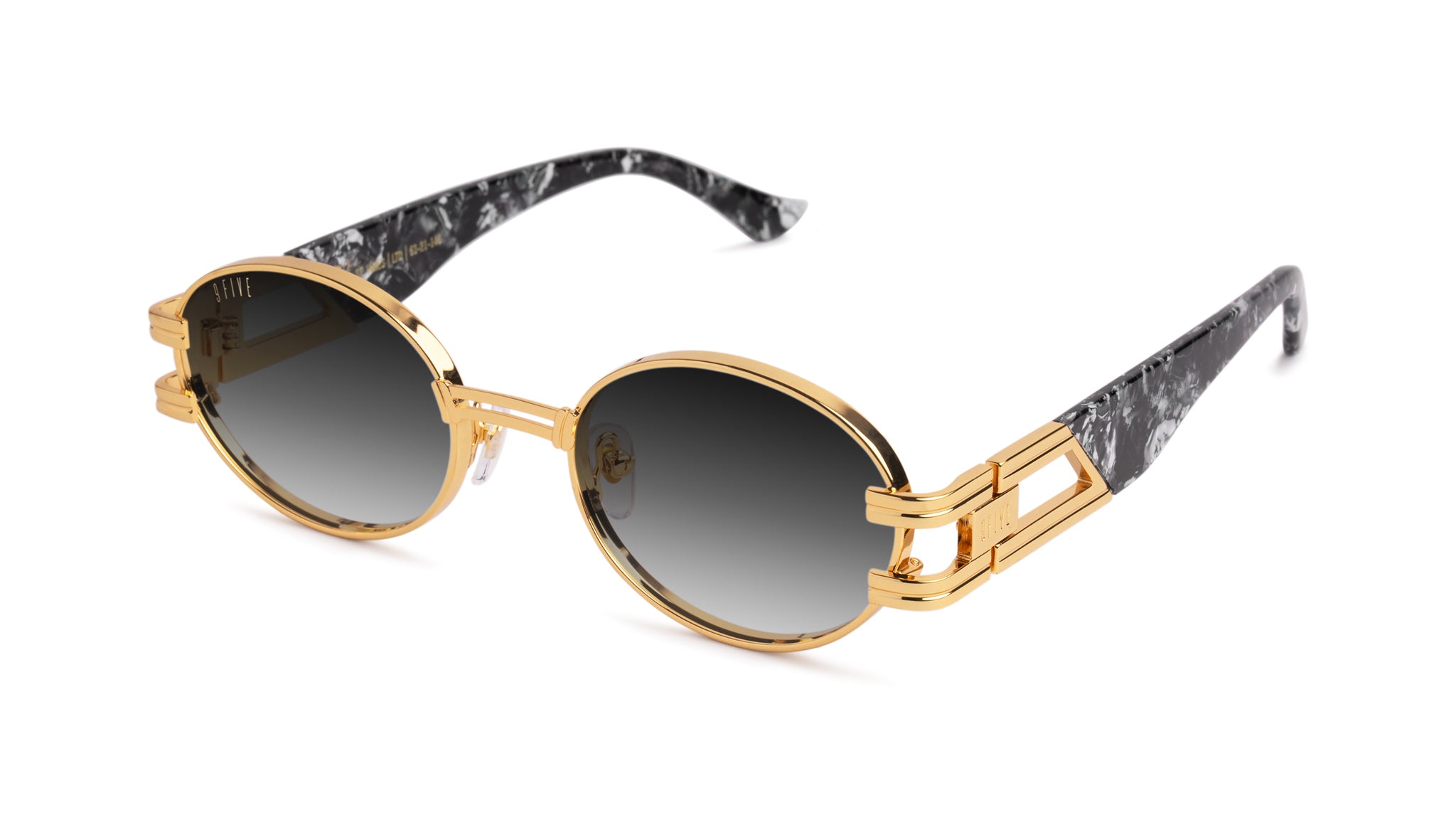 9FIVE St. James Black & White Onyx - Gradient Sunglasses