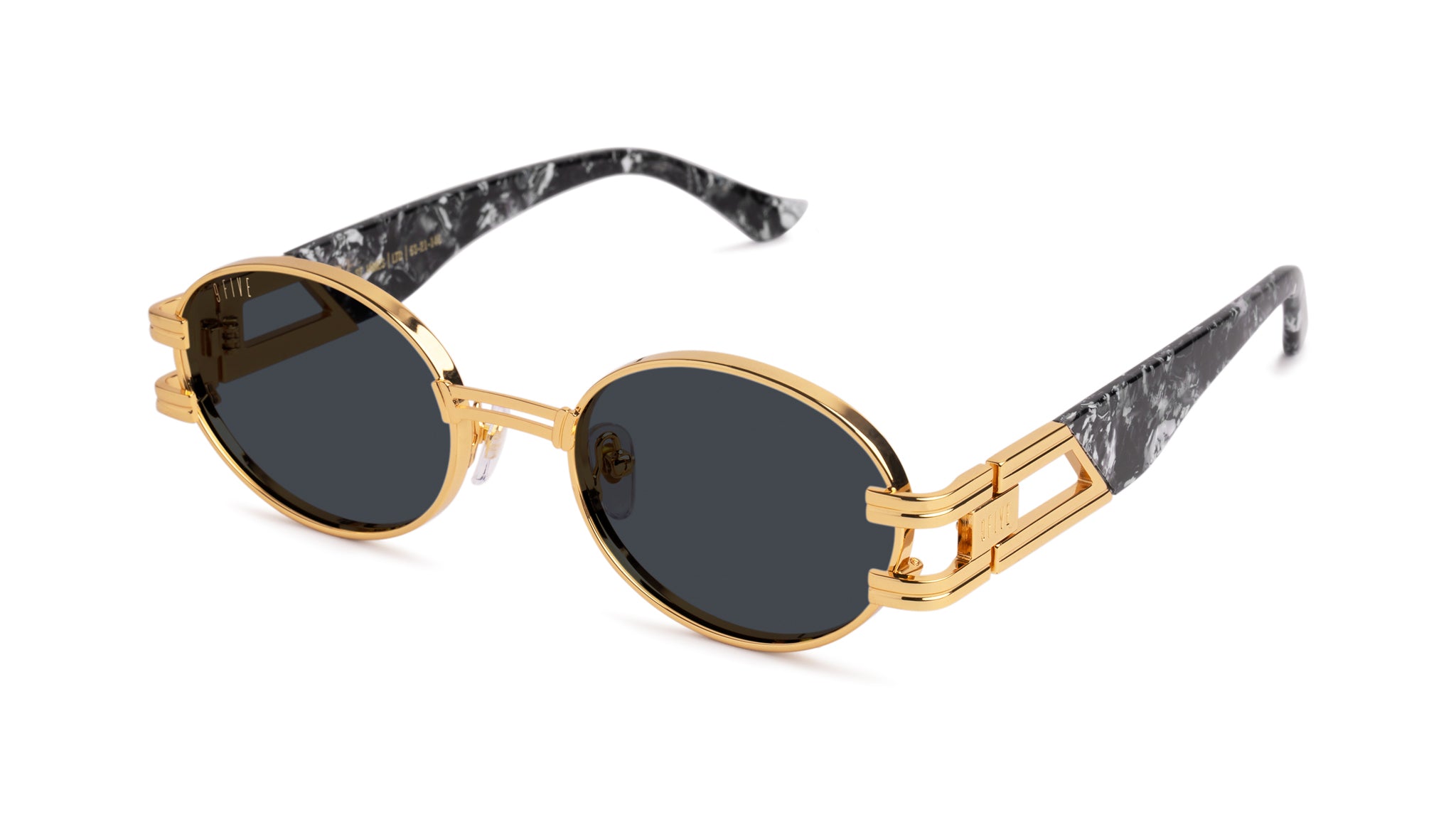 9FIVE St. James Black & White Onyx Sunglasses