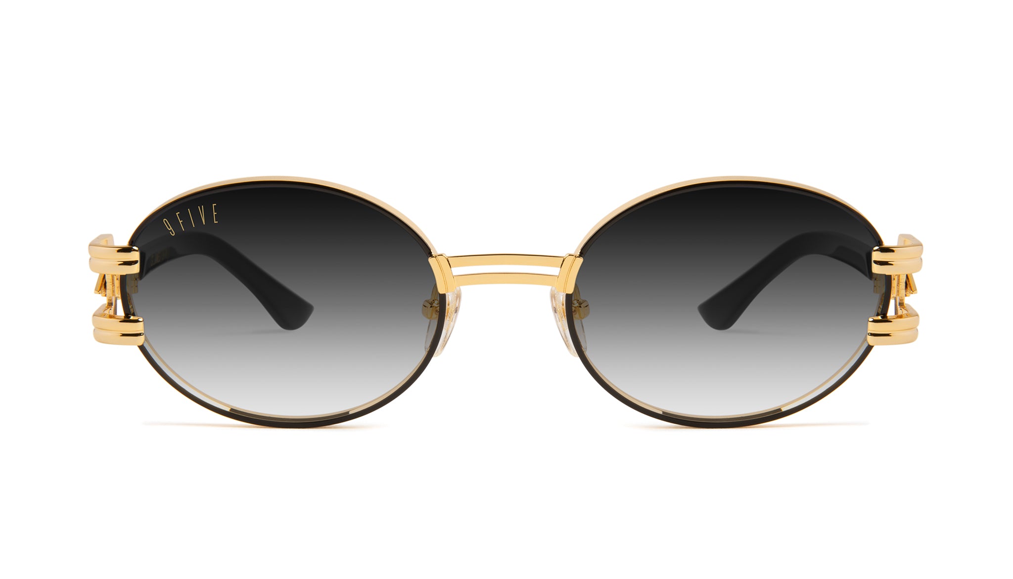 ⚡9FIVE St. James Bolt⚡ Black & 24K Gold - Gradient Sunglasses