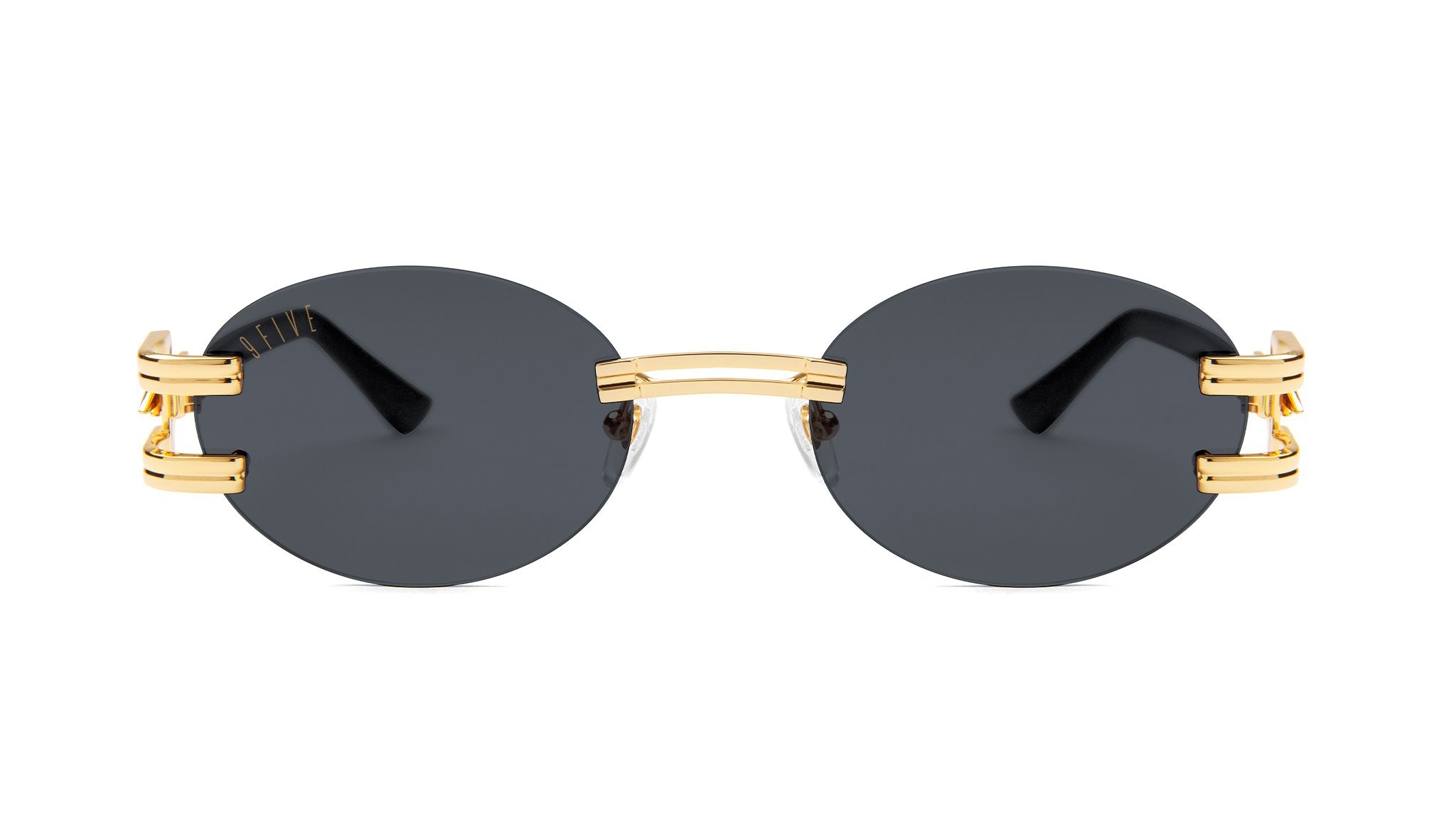 ⚡9FIVE St. James Bolt⚡ Lite Black & 24K Gold Sunglasses Rx