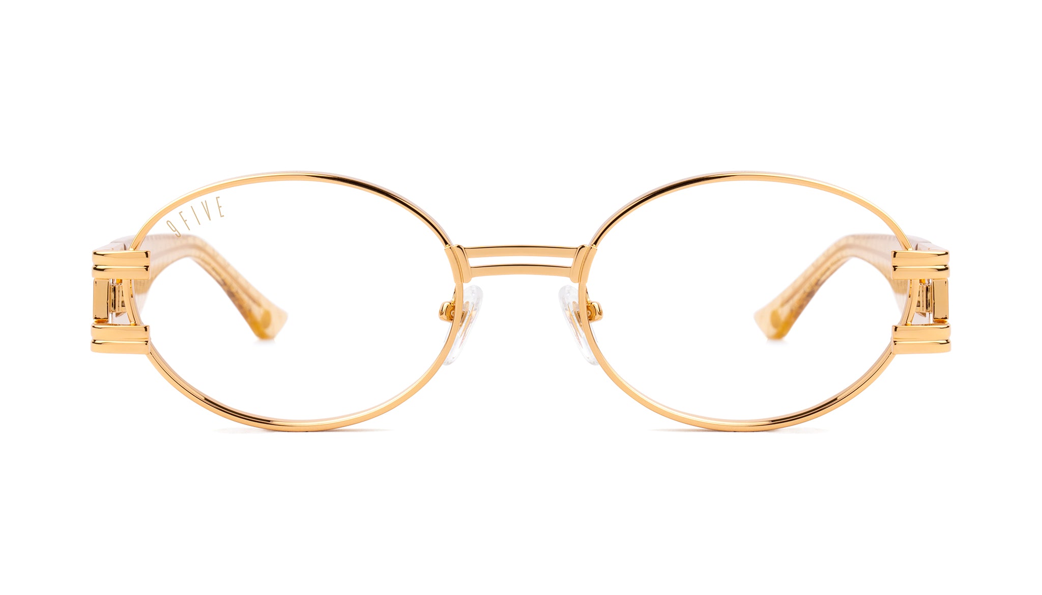 9FIVE St. James Gold Scale Clear Lens Glasses Rx