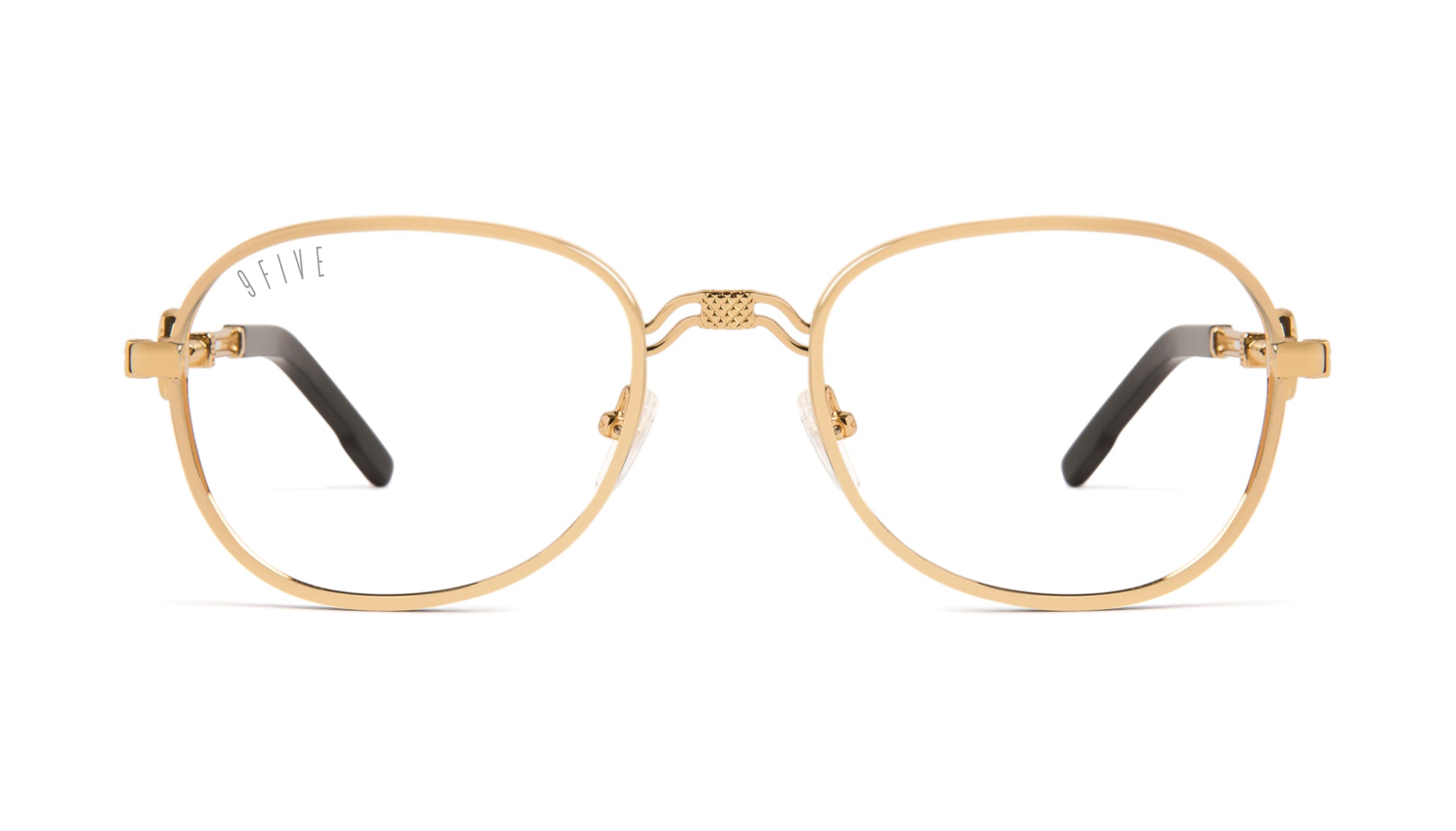 9FIVE St. Michael 24K Gold Clear Lens Glasses Rx