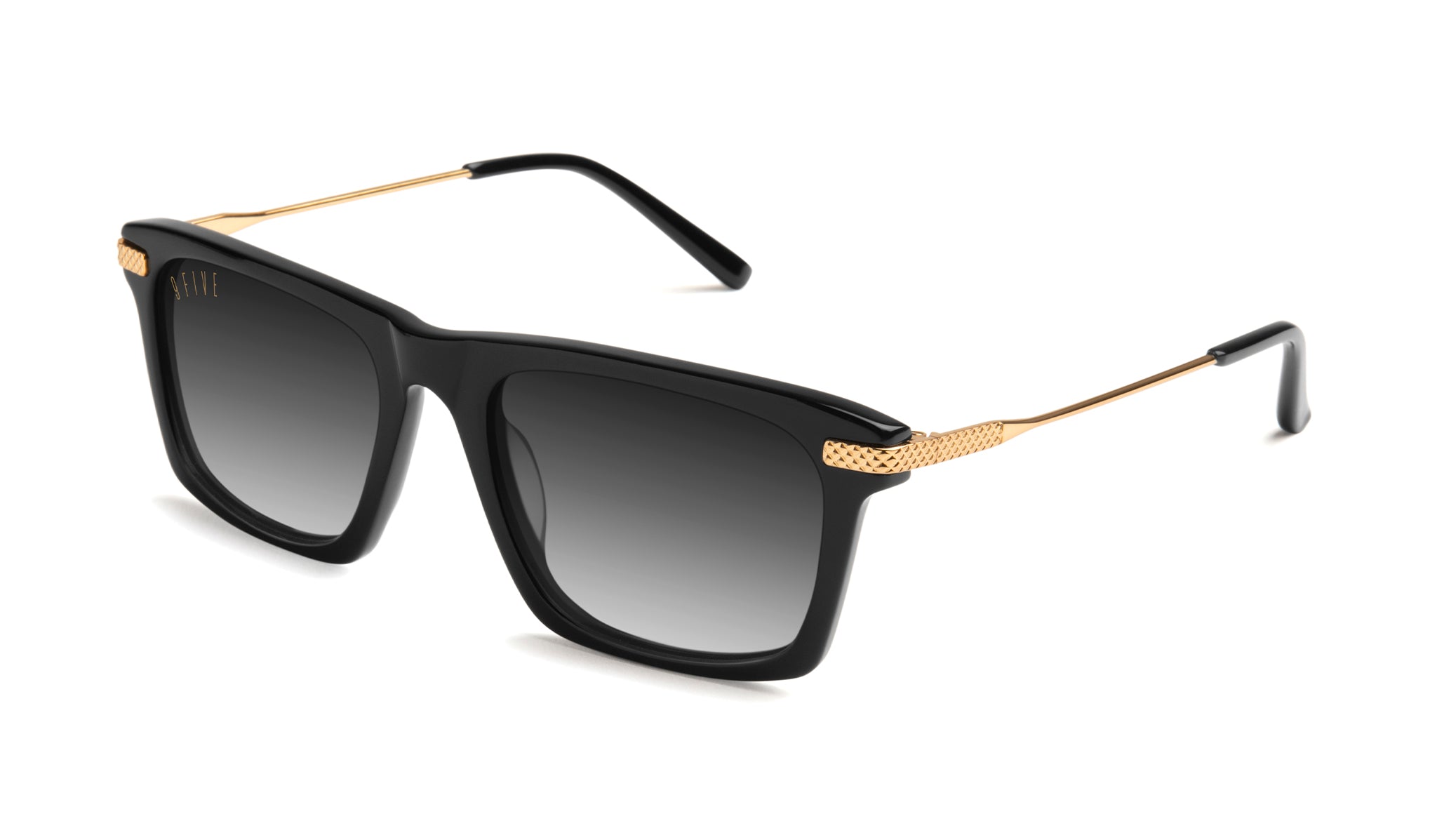 9FIVE Three Black & 24K Gold - Gradient Sunglasses