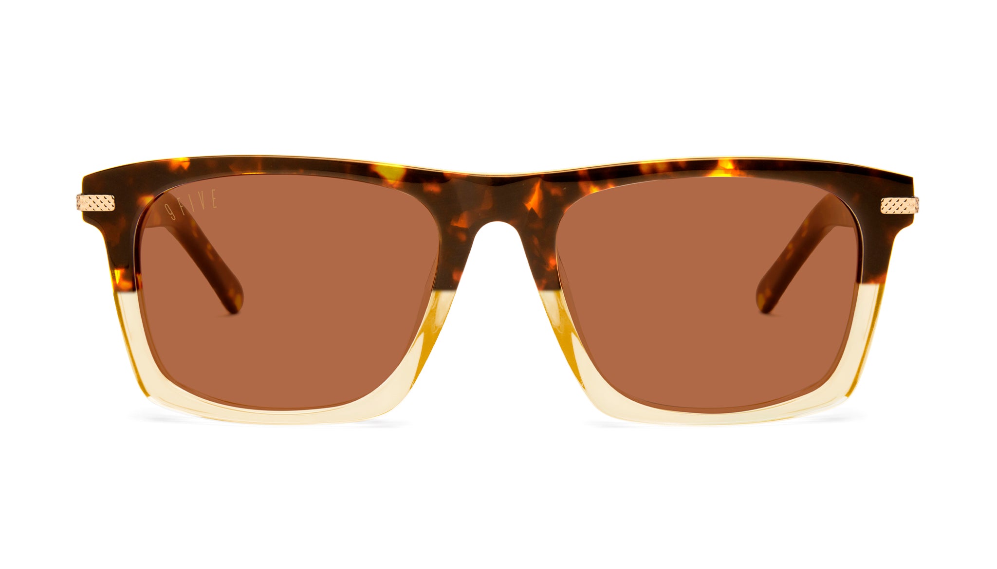 9FIVE Three Tortoise & Gold Split Sunglasses