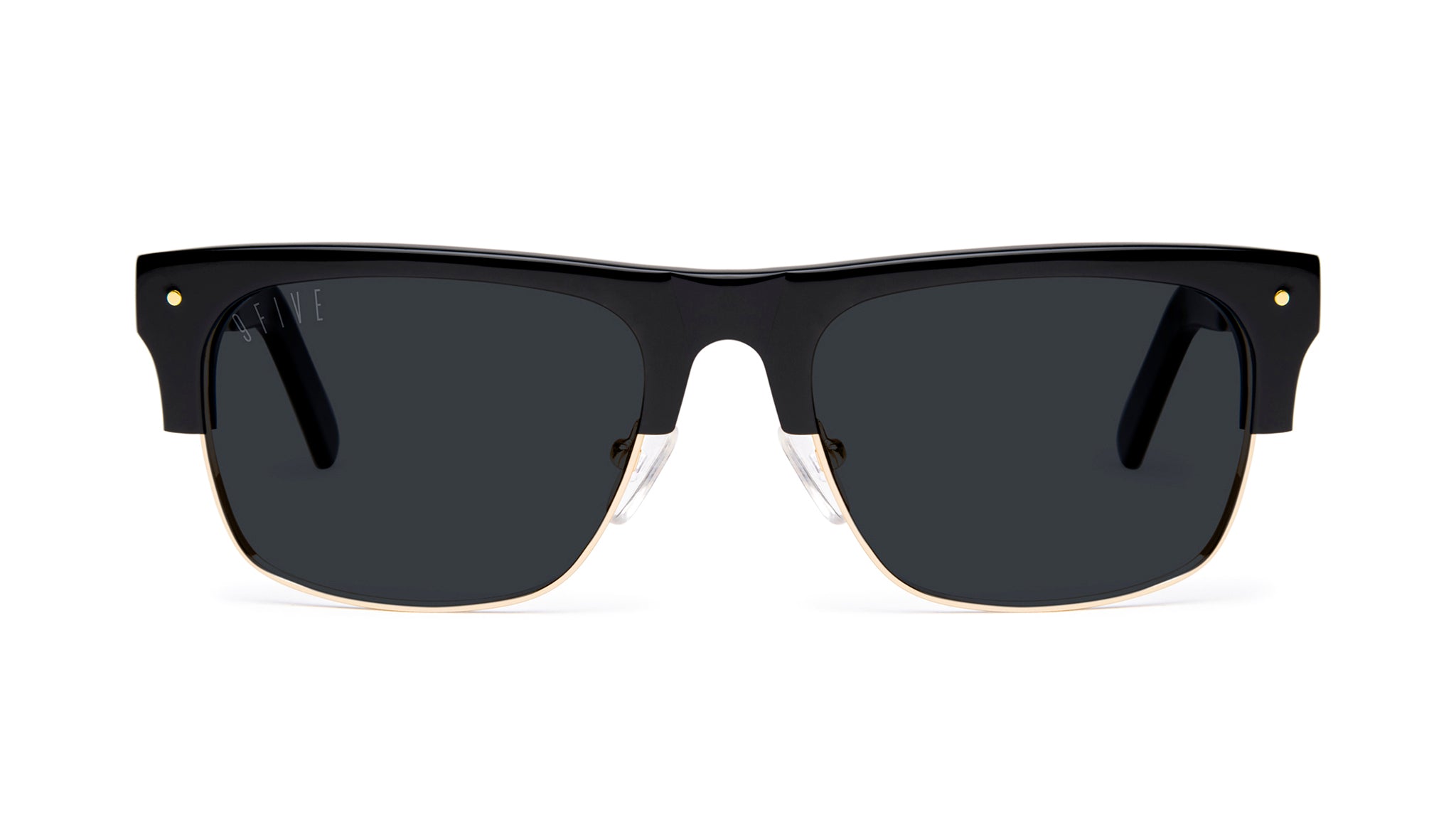 9FIVE Two Black & 24K Gold Sunglasses