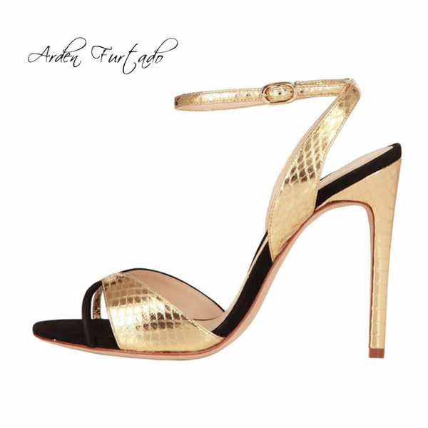 gold summer heels