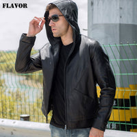 Flavor Men S Real Leather Jacket Men Cowhide Leather Coat With