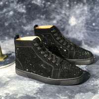 High Top Loafers Mens Shoes Black 