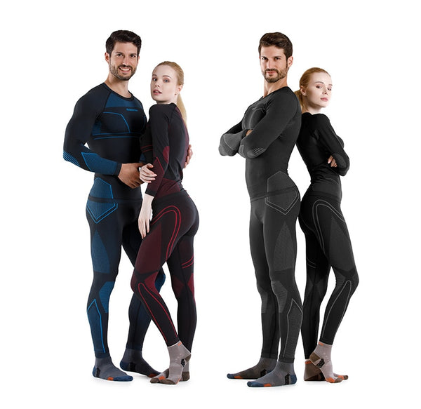 Men Women Skiing Underwear Set Winter Sports Quick Dry Thermal