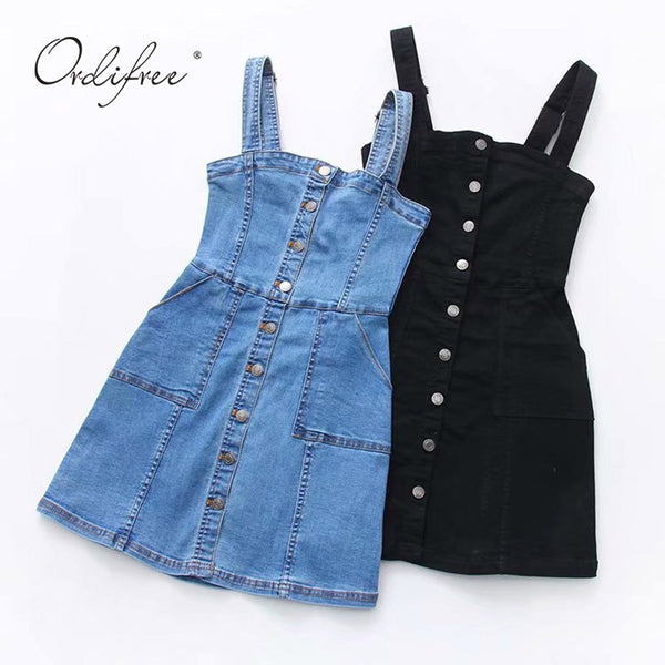 black overalls dress womens