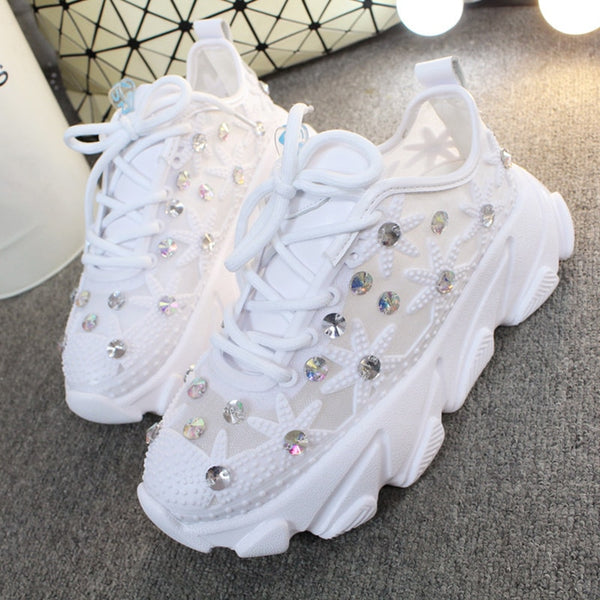 chunky white sneakers womens