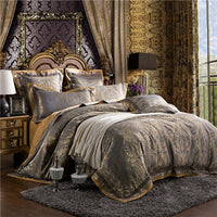 European Luxury Bedding Sets Damascus Jacquard Cotton 4 6pcs Queen