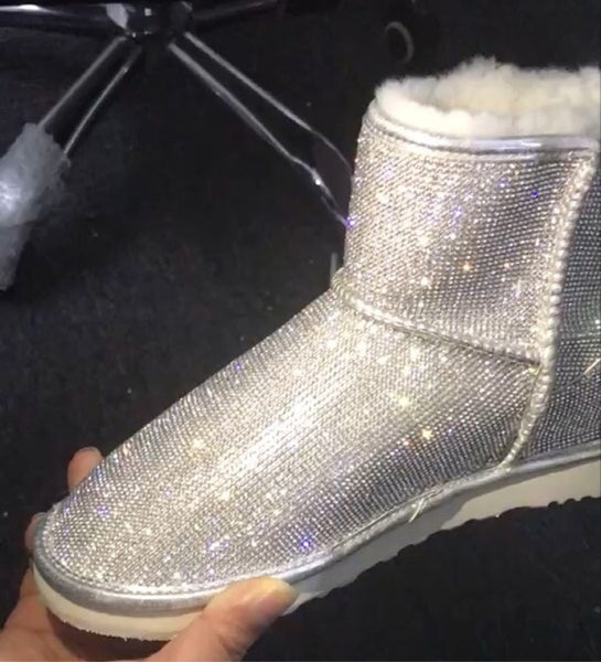 rhinestone snow boots