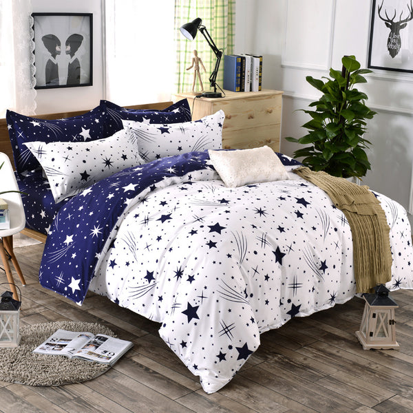 3d Bedding Sets Star Clouds Duvet Cover Blue White Grey Bedlinen S