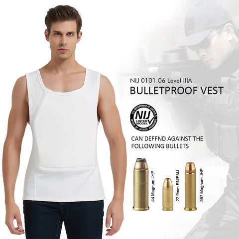 White bulletproof vest