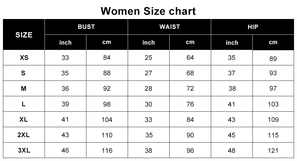 women-sizechart