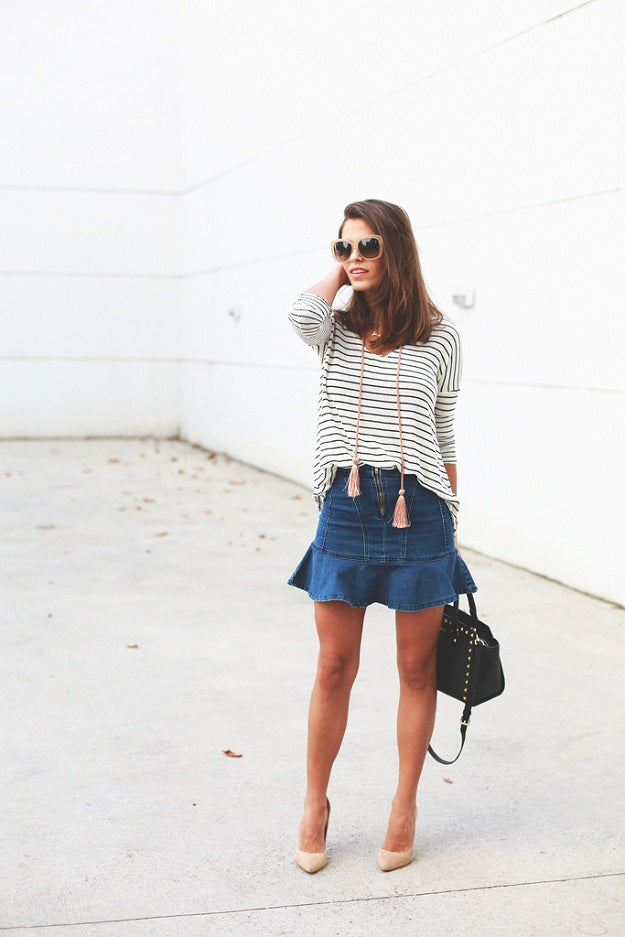 Style Guide: How To Wear The Trendy Denim Skirt – Mel Boteri