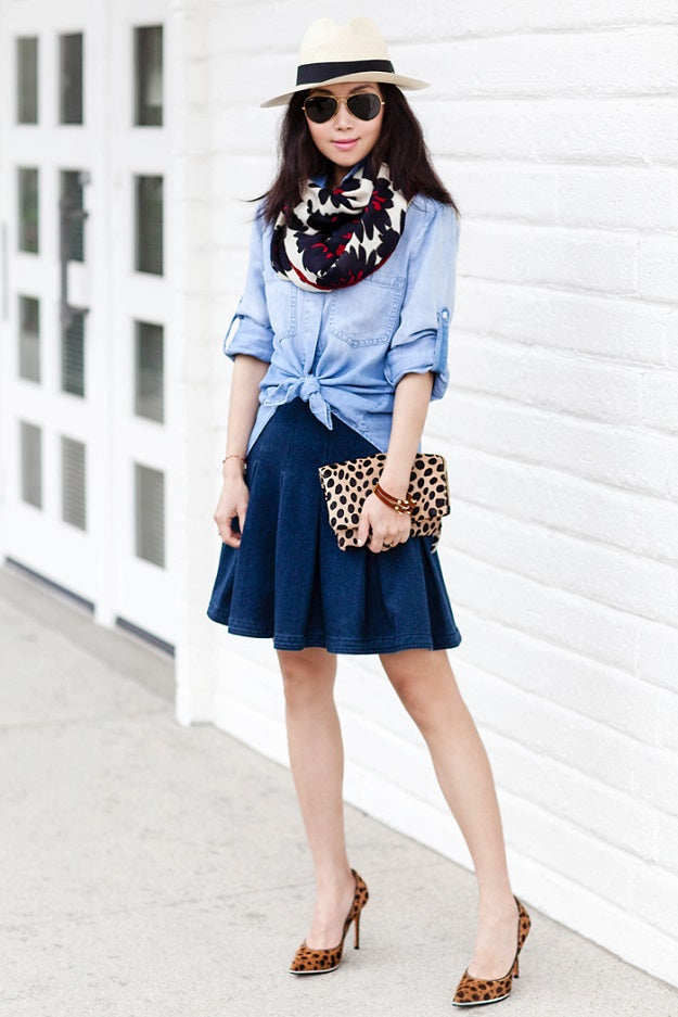 Style Guide: How To Wear The Trendy Denim Skirt – Mel Boteri