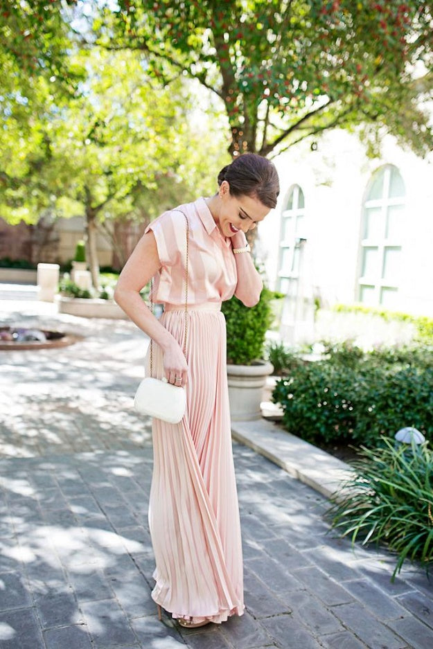 pink garden party dress