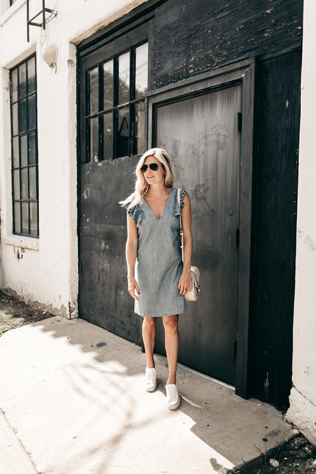 How to wear denim as we transition seasons with blogger One Small Blonde