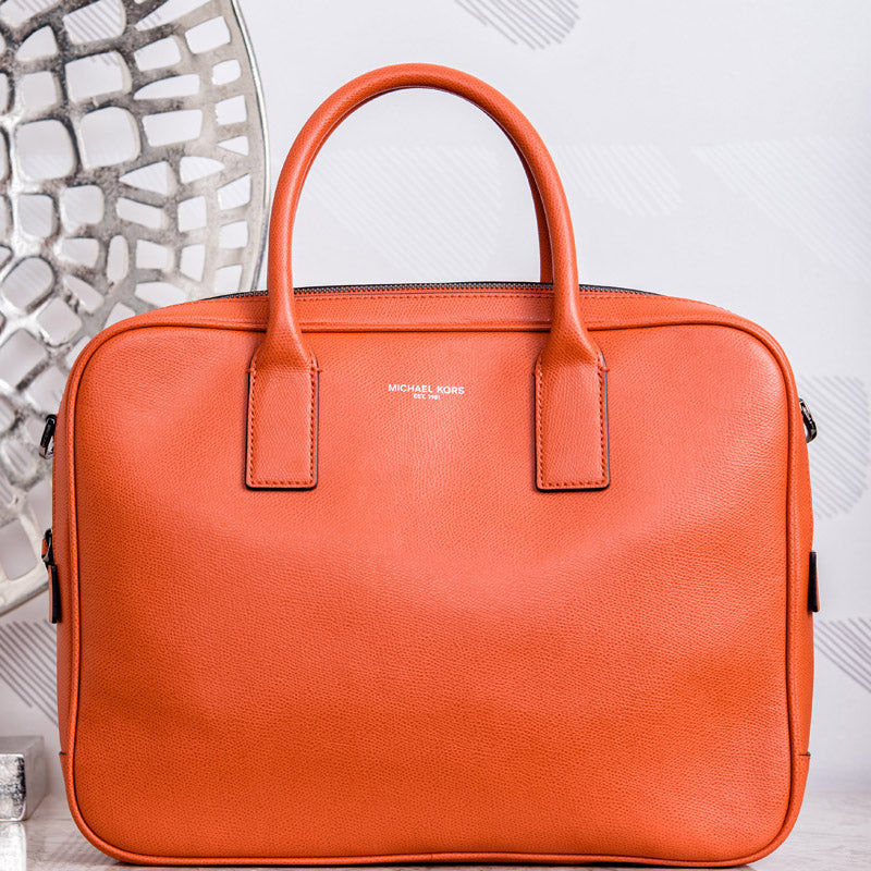 michael kors laptop tote orange