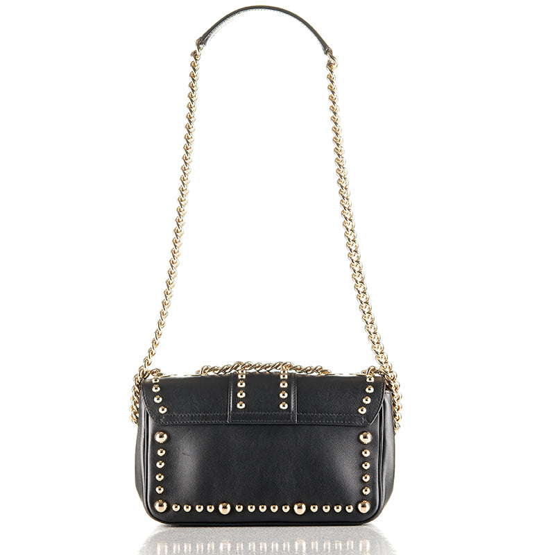 studded leather shoulder bag