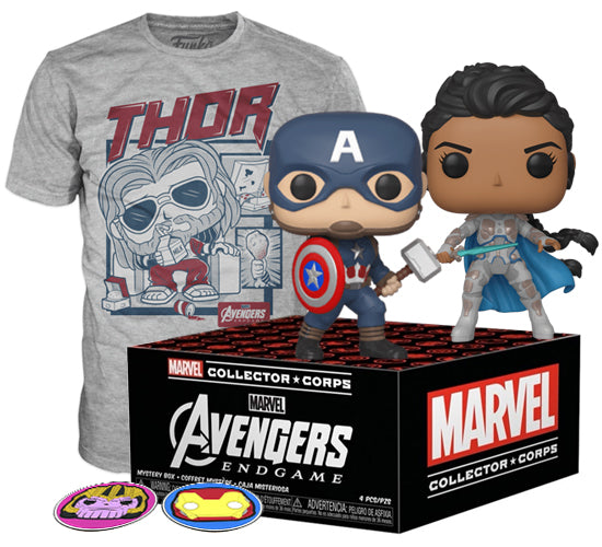 funko pop & tee collectors box marvel avengers endgame