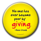 Anti-poverty fundraising button