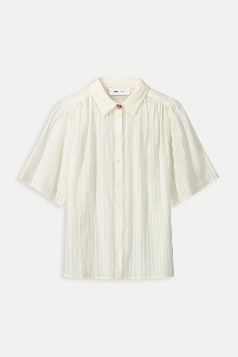 POM AMSTERDAM | Blooming Ecru Blouse | Beige