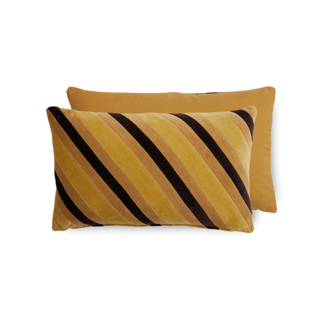 HKLIVING | Striped Velvet Cushion | Honey