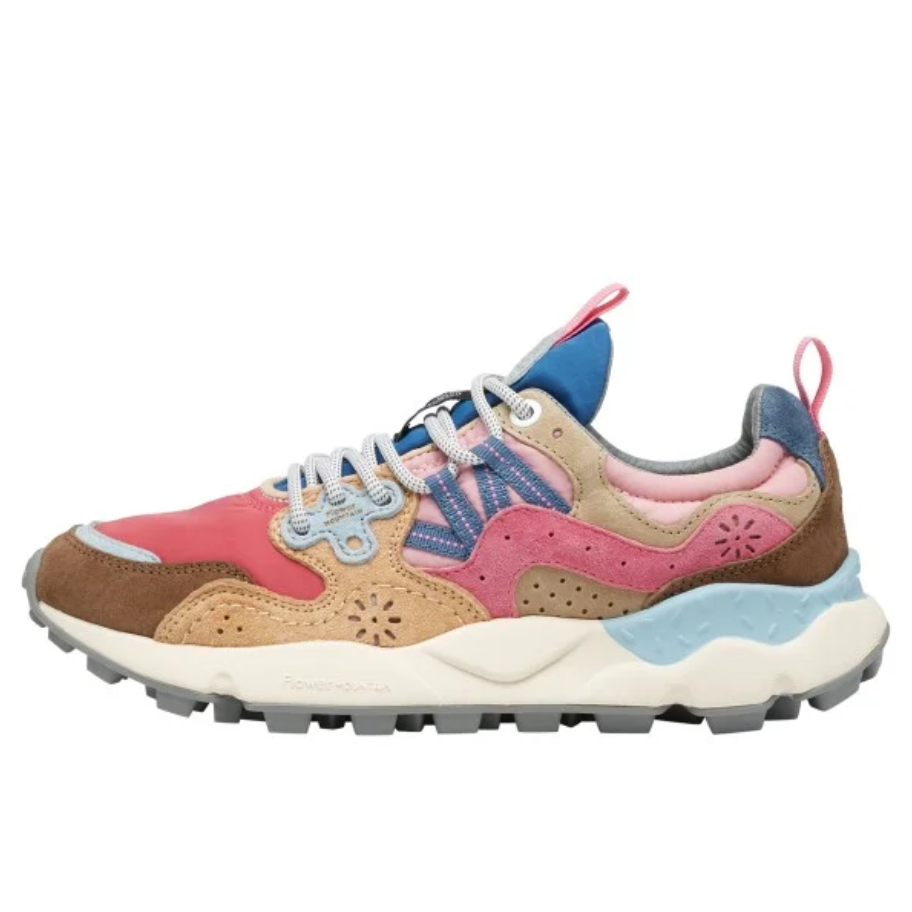 FLOWER MOUNTAIN | Yamano 3 Suede/Nylon Sneakers | Pink-Multi