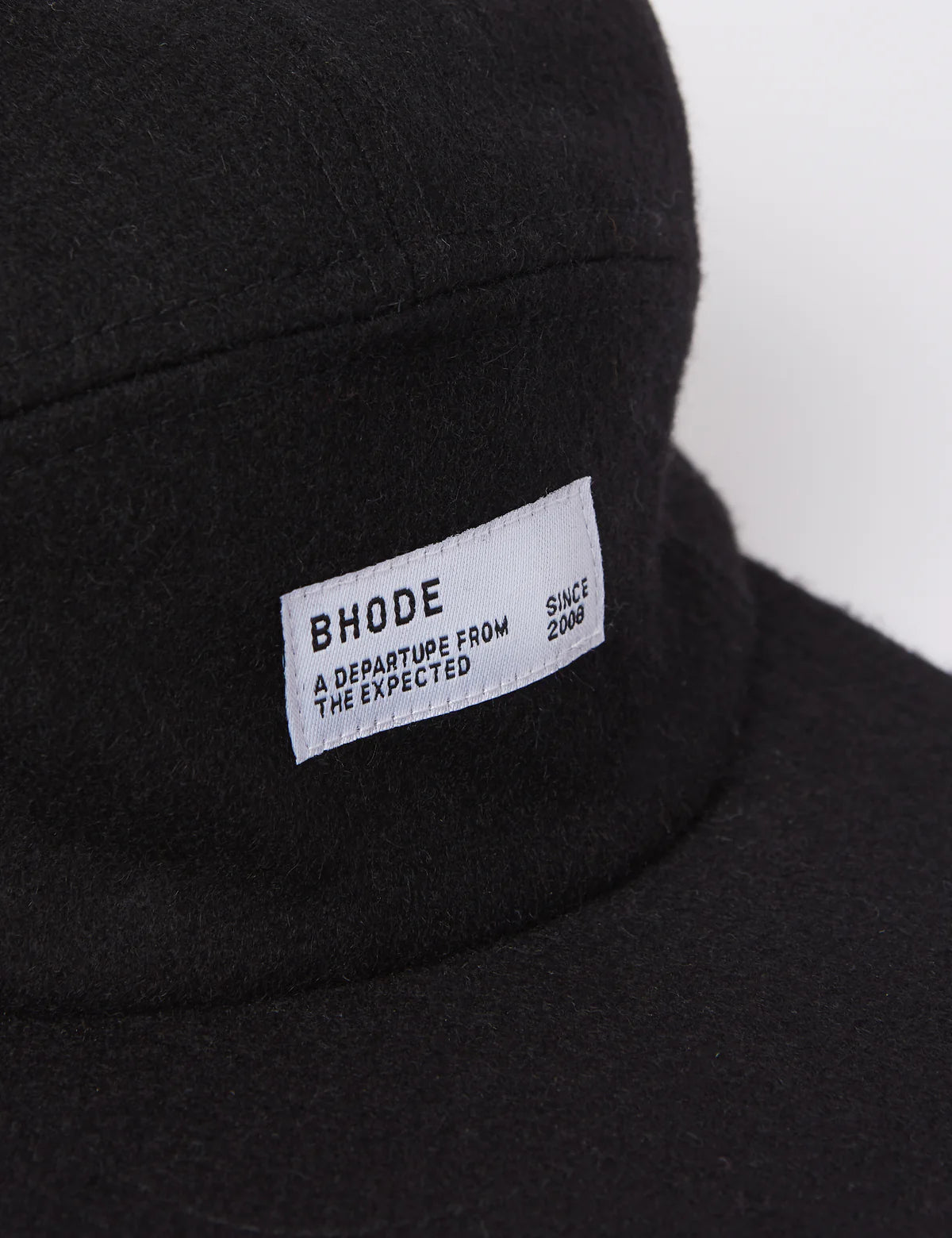 BHODE | 5 Panel Wool Cap | Black